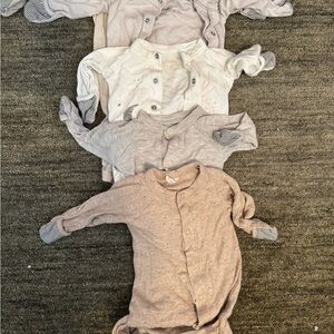 Neutral Tone Goumi Baby Gowns - 5-Pack